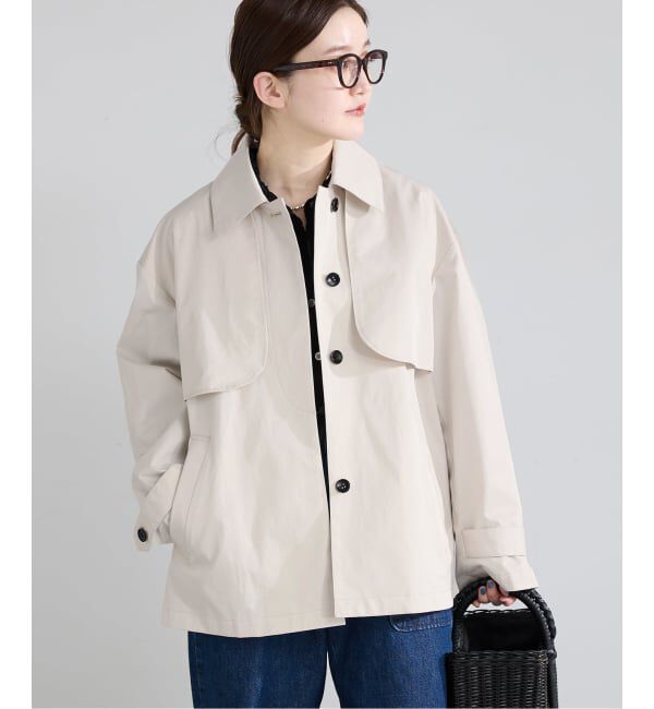IENA「シングルトレンチショートコート」|トレンチコート|