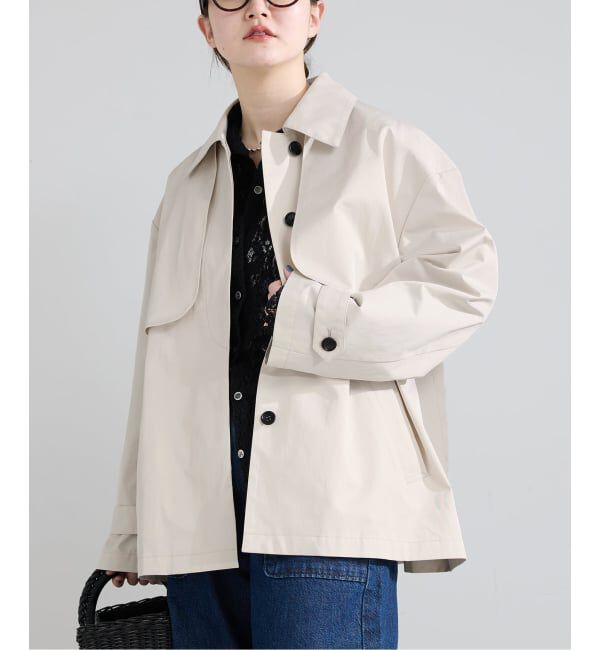 IENA「シングルトレンチショートコート」|トレンチコート|