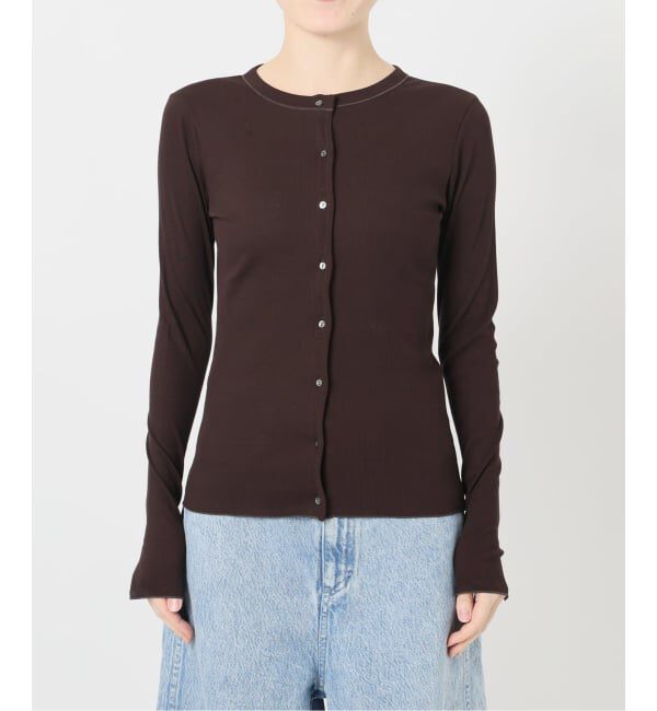 IENA LA BOUCLE「《予約》IENA LA BOUCLE コットンリブカーディガン」|カーディガン|