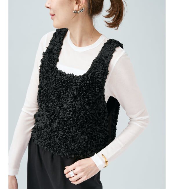 VERMEIL par iena「シアーフライス クルーネックロングスリーブプルオーバー」|Tシャツ・カットソー|