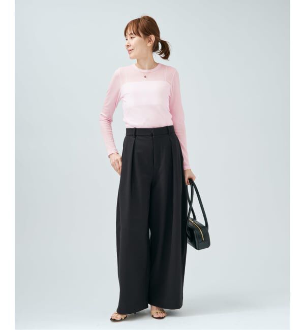 VERMEIL par iena「シアーフライス クルーネックロングスリーブプルオーバー」|Tシャツ・カットソー|