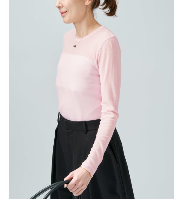 VERMEIL par iena「シアーフライス クルーネックロングスリーブプルオーバー」|Tシャツ・カットソー|