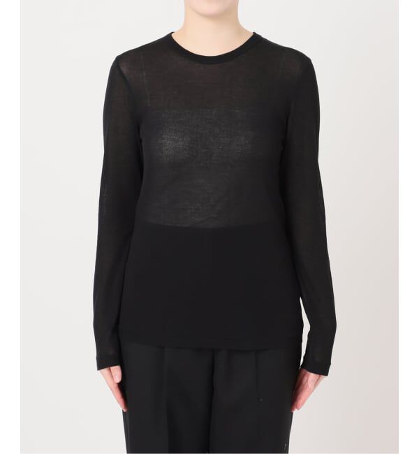 VERMEIL par iena「シアーフライス クルーネックロングスリーブプルオーバー」|Tシャツ・カットソー|