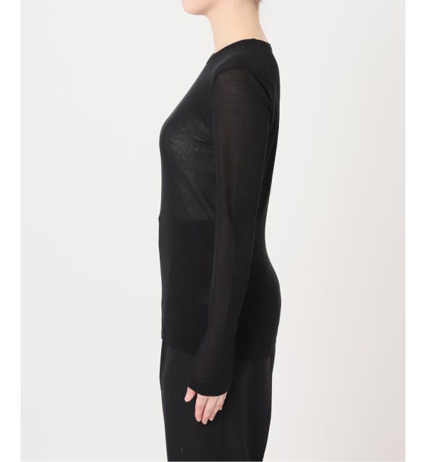 VERMEIL par iena「シアーフライス クルーネックロングスリーブプルオーバー」|Tシャツ・カットソー|