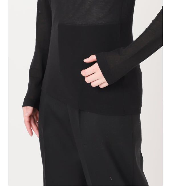 VERMEIL par iena「シアーフライス クルーネックロングスリーブプルオーバー」|Tシャツ・カットソー|