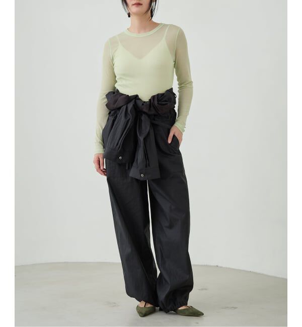 IENA LA BOUCLE「《追加予約》IENA LA BOUCLE 水撚りガスフライスクルーロングTシャツ」|Tシャツ・カットソー|