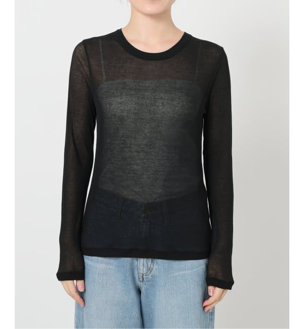 IENA LA BOUCLE「《追加予約》IENA LA BOUCLE 水撚りガスフライスクルーロングTシャツ」|Tシャツ・カットソー|