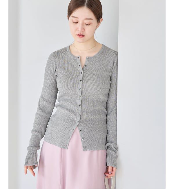 IENA「《WEB限定/追加予約》ハイゲージリブカーディガン」|カーディガン|