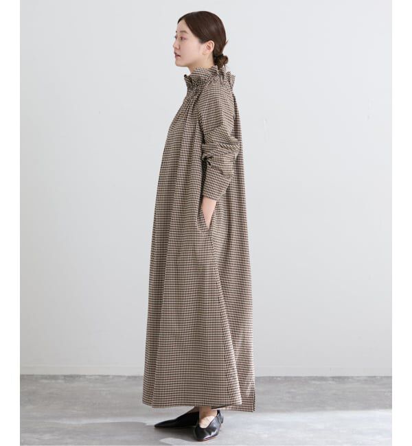 IENA「THE M ギャザーネックワンピース」|ワンピース|