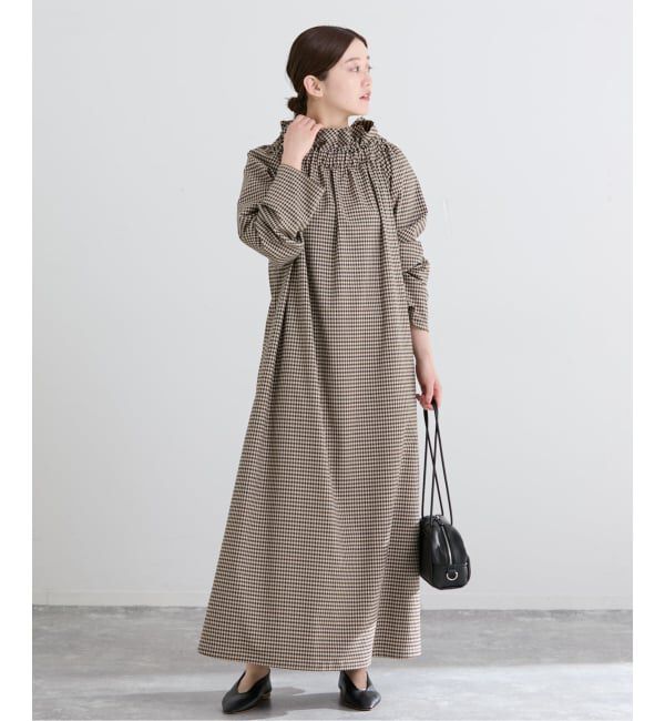 IENA「THE M ギャザーネックワンピース」|ワンピース|