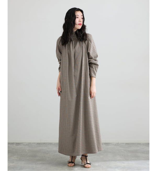 IENA「THE M ギャザーネックワンピース」|ワンピース|