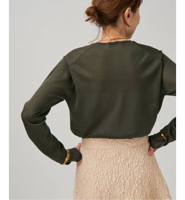 VERMEIL par iena「《予約》シルク MIX クルーネックカーディガン」|カーディガン|