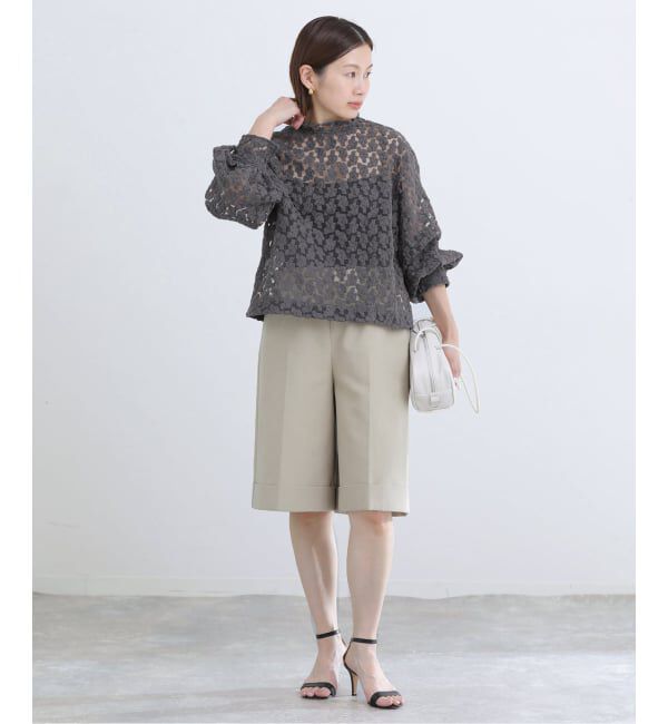 IENA「フラワー刺繍レース2WAYブラウス」|シャツ・ブラウス|