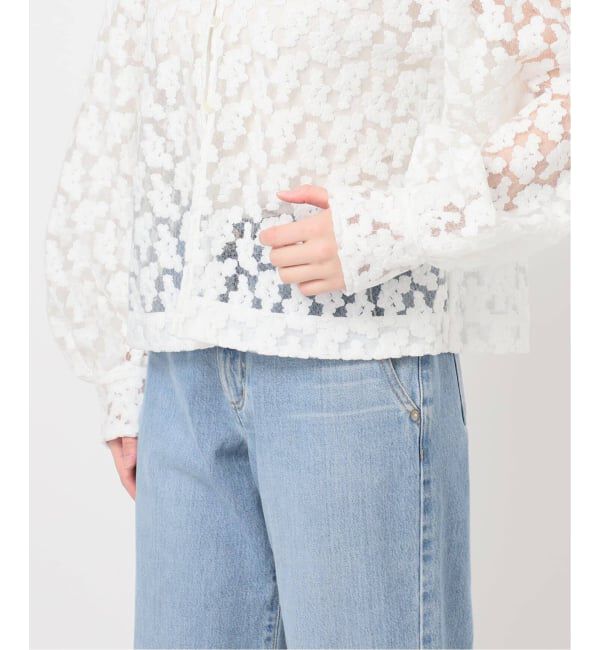 IENA「フラワー刺繍レース2WAYブラウス」|シャツ・ブラウス|