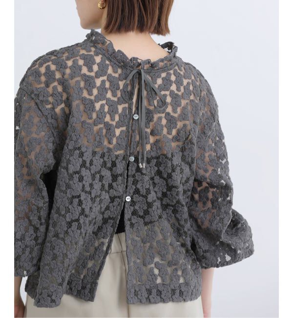 IENA「フラワー刺繍レース2WAYブラウス」|シャツ・ブラウス|