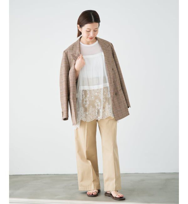 IENA「《追加2予約》Heriter/エリテ リバーレースキャミソール」|シャツ・ブラウス|