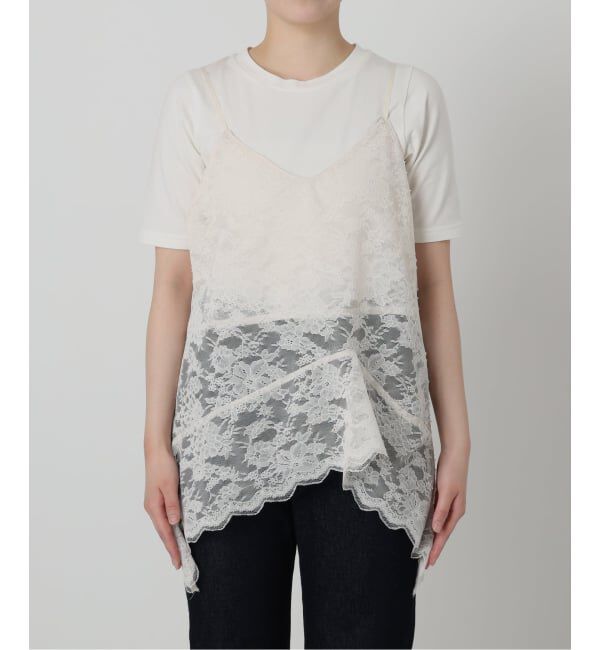 SLOBE IENA「レースペプラムキャミソール」|キャミソール|