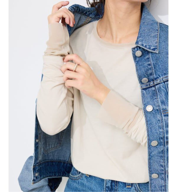 SLOBE IENA「《追加6》レイヤードスリーブロンTEE」|Tシャツ・カットソー|