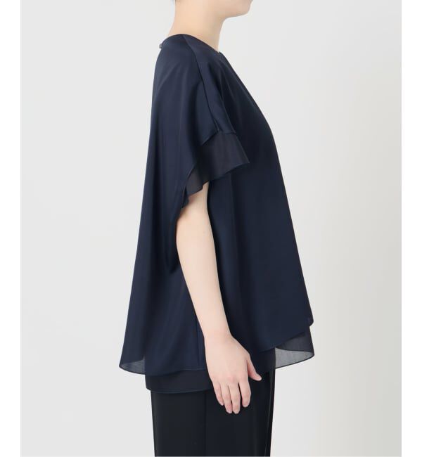 VERMEIL par iena「《予約》Spun satin レイヤードブラウス」|シャツ・ブラウス|