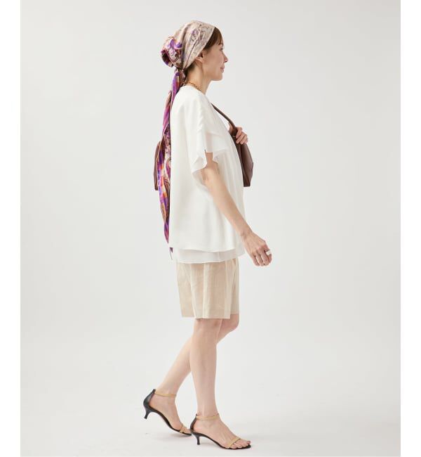 VERMEIL par iena「《予約》Spun satin レイヤードブラウス」|シャツ・ブラウス|