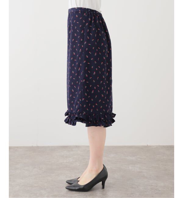 SLOBE IENA「フラワープリントフリルスカート」|スカート|