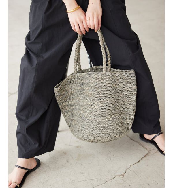 SLOBE IENA「《追加予約》MADE IN MADA/メイドインマダ ALICE MM BAG」|かごバッグ|グレー