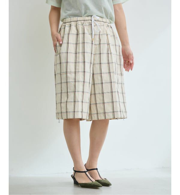 IENA LA BOUCLE「IENA LA BOUCLE P/Lチェックハーフパンツ」|その他|
