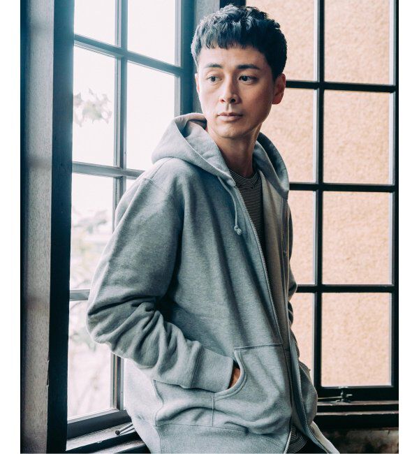 EDIFICE「LOOPWHEELER &times; LOWERCASE for EDIFICE ライトツリウラケ ジップパーカー」|パーカー|