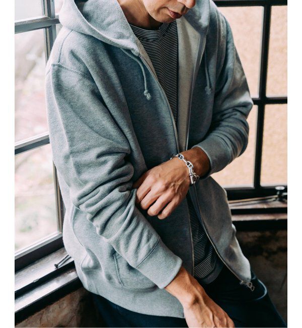 EDIFICE「LOOPWHEELER &times; LOWERCASE for EDIFICE ライトツリウラケ ジップパーカー」|パーカー|