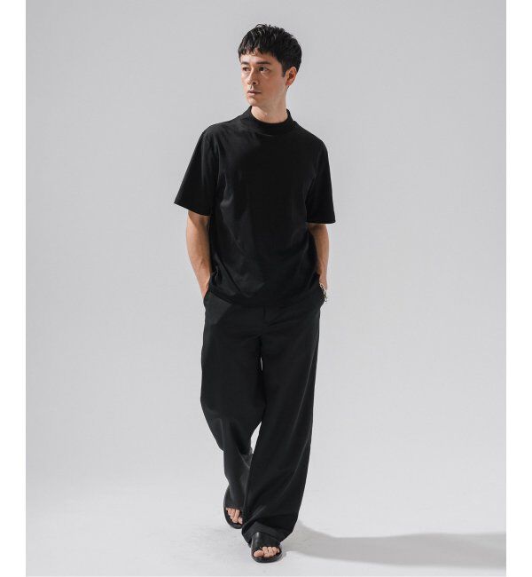 EDIFICE「nomiamo (ノミアモ) 別注 スヴィンコットン モックネック ワイドTシャツ」|Tシャツ・カットソー|