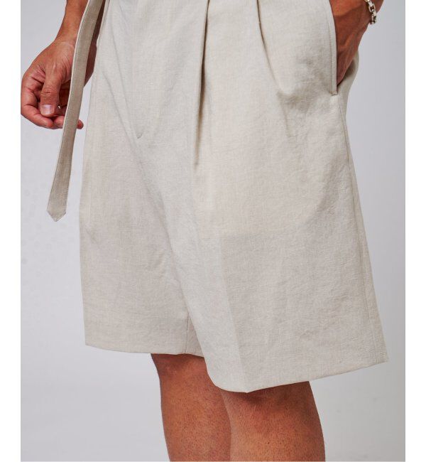 EDIFICE「シャンタン ベルテッド 2プリーツ ショーツ」|その他|