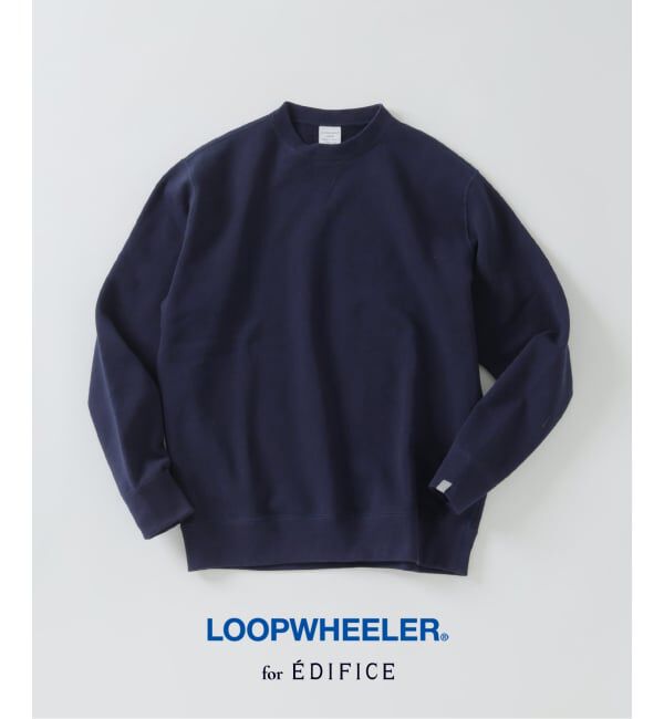 EDIFICE「《予約》LOOPWHEELER for LOWERCASE ライトツリウラケ ルーズスウェット」|スウェット・ジャージ|ネイビー