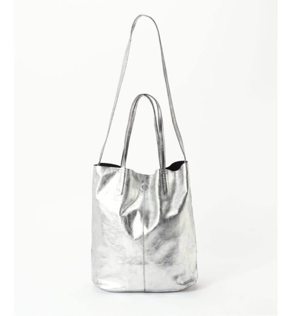 EDIFICE「《予約》MORPHEE(モルフェ) 3WAY MEDIUM TOTE ナッパレザーシルバー」|トートバッグ|シルバー
