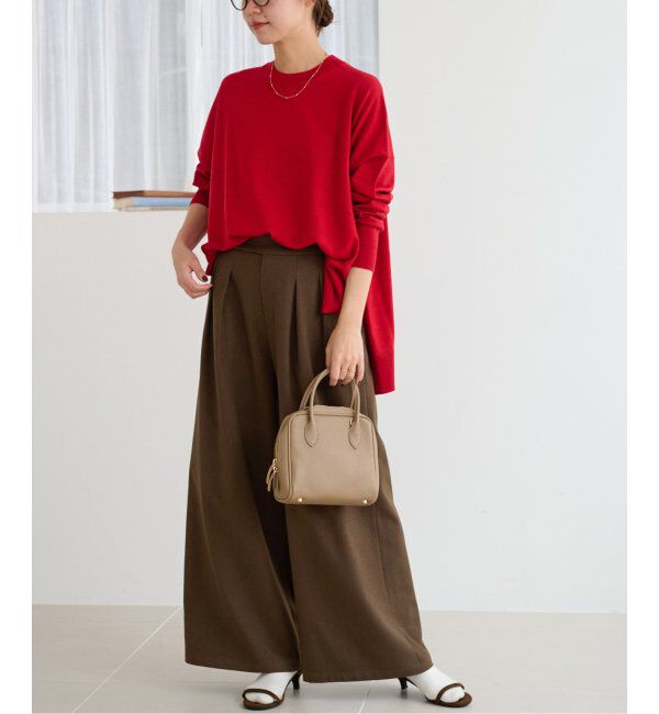 JOURNAL STANDARD relume「《追加5》ウォッシャブルサージストレッチタックワイドパンツ」|スラックス|