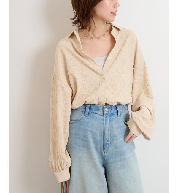 JOURNAL STANDARD relume「《追加》ドットジャガードブラウス」|シャツ・ブラウス|