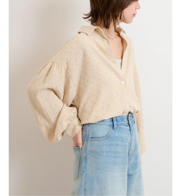 JOURNAL STANDARD relume「《追加》ドットジャガードブラウス」|シャツ・ブラウス|