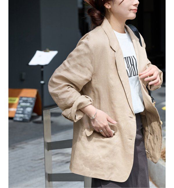 JOURNAL STANDARD「リネン SB-2B ジャケット」|テーラードジャケット|