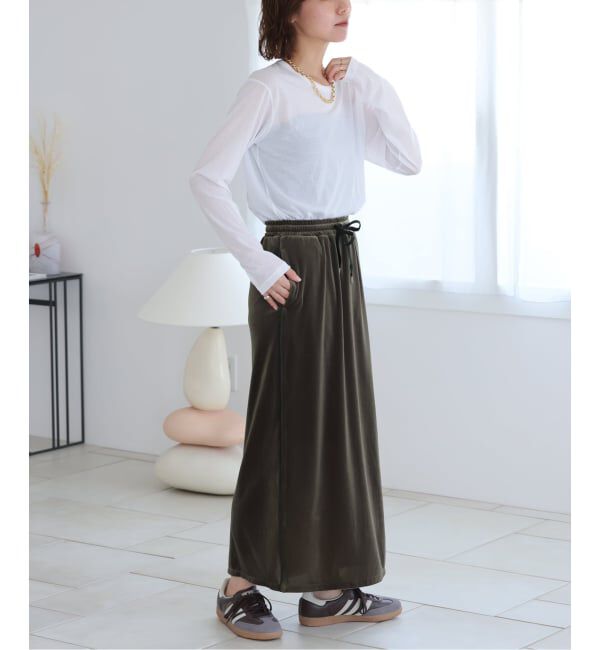 JOURNAL STANDARD relume「ベロアコードライントラックスカート」|スカート|