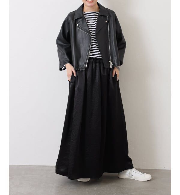 journal standard luxe「ヴィンテージサテン ギャザースカート」|スカート|