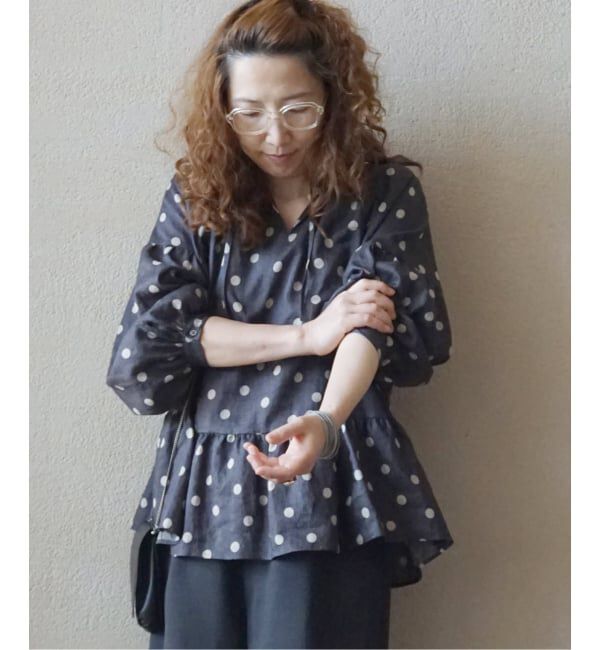 journal standard luxe「ヘムフリルギャザーブラウス」|シャツ・ブラウス|ブラック A