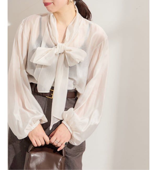 journal standard L'essage「シアーボウタイブラウス」|シャツ・ブラウス|