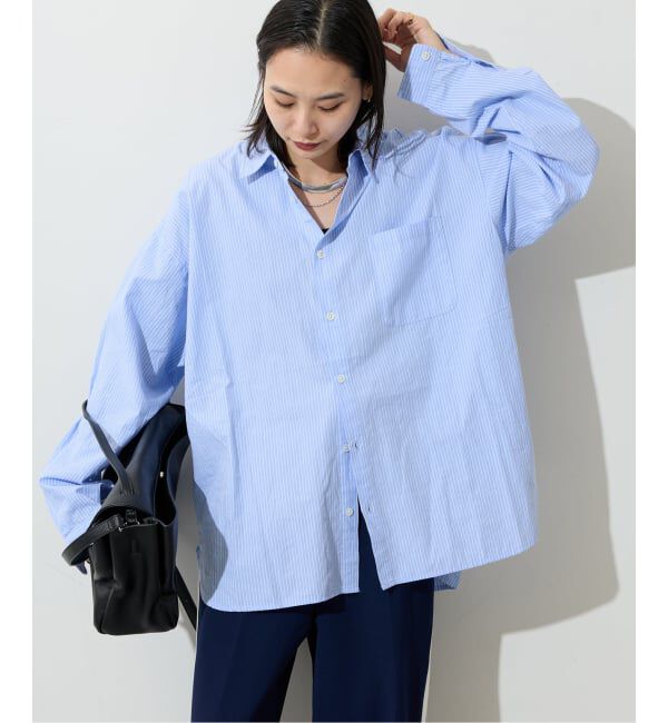 JOURNAL STANDARD「《追加予約》【LANCER CLOTHING CORPORATION】 オーバーFITストライプシャツ」|シャツ・ブラウス|ブルー B