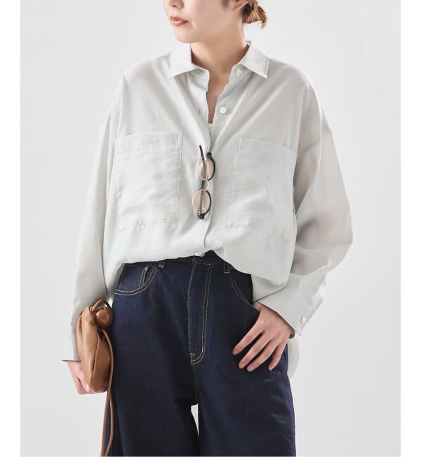 journal standard L'essage「《予約》シアーシャツ」|シャツ・ブラウス|ブルー