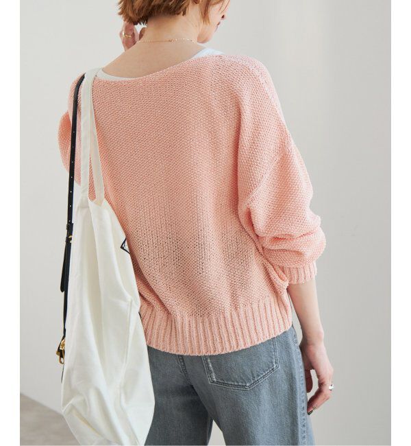 Spick and Span「ペーパーヤーンVネックカーディガン」|カーディガン|