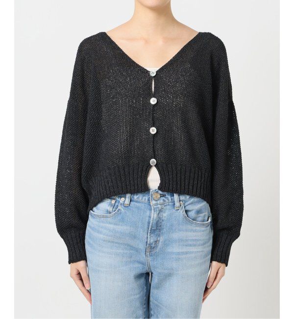 Spick and Span「ペーパーヤーンVネックカーディガン」|カーディガン|