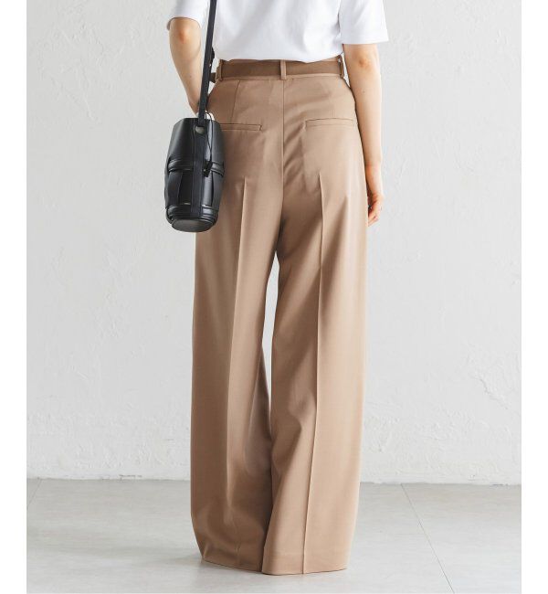 NOBLE「《追加》【洗える】エステルツイルストレッチスラックスパンツ7」|スラックス|