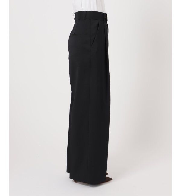 NOBLE「《追加》【洗える】エステルツイルストレッチスラックスパンツ7」|スラックス|