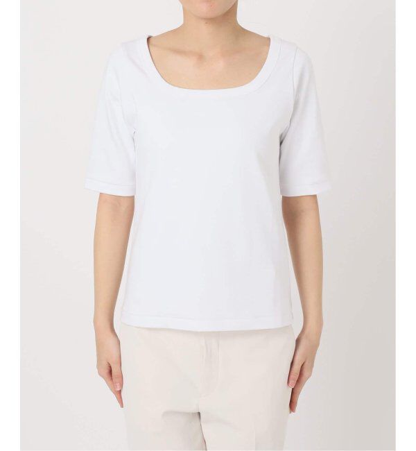 NOBLE「《追加》スビンコットンソフトスクエアーネックTシャツ 2」|Tシャツ・カットソー|