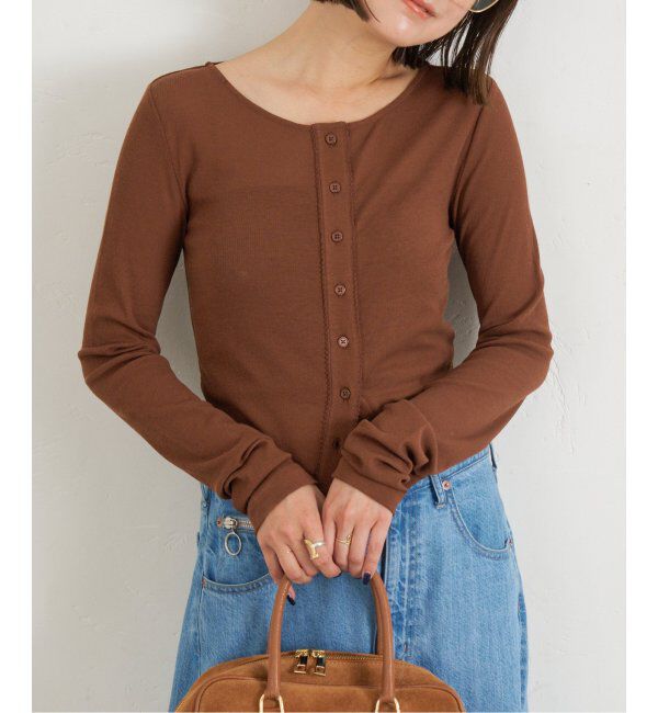 U by SPICK&SPAN「コットンテレココンパクトカーデ」|カーディガン|