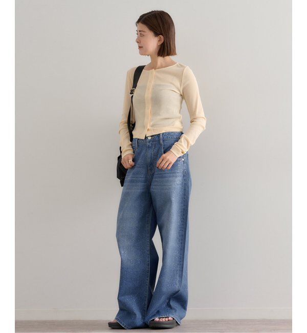 U by SPICK&SPAN「グリッタールーズバギーデニム」|デニム|